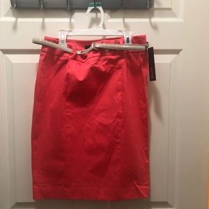 Apt 9 belted pencil skirt - coral   Size 2